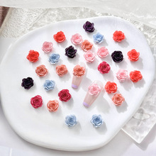玫瑰花美甲饰品diy扎染玫瑰花美甲装饰品 手机壳立体树脂配件钻