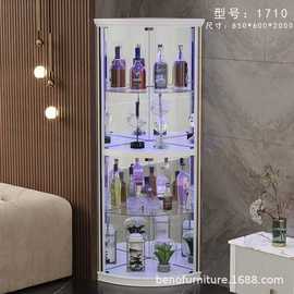 工厂直销靠墙柜现代简约储物小型带玻璃门酒柜