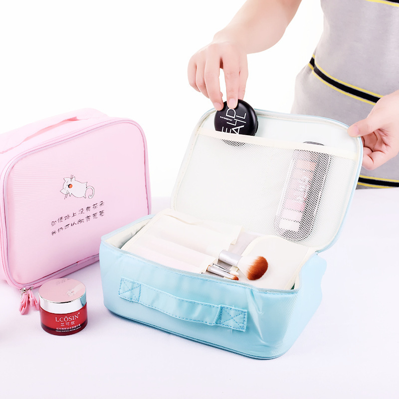 Cosmetic Bag Women's Portable Large Capacity 2022 New ins Advanced Sense Waterproof Travel Cosmetic Storage Bag