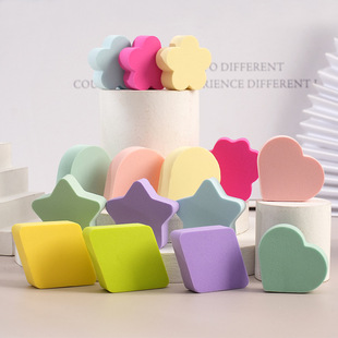 Factory wholesale new non-latex flat puff dry and wet dual-use various shapes optional skin-friendly beauty tools