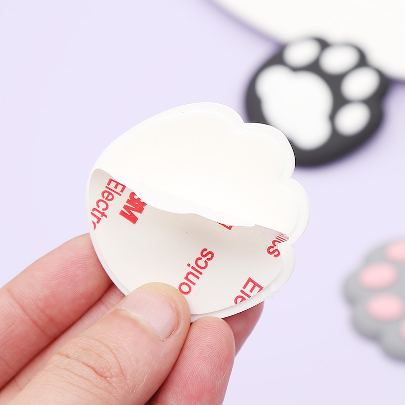 新しいかわいい猫の爪衝突防止パッドドアハンドル衝突防止ステッカーシリコーン 3D 保護壁ステッカー装飾ステッカー工場直販ドア|undefined