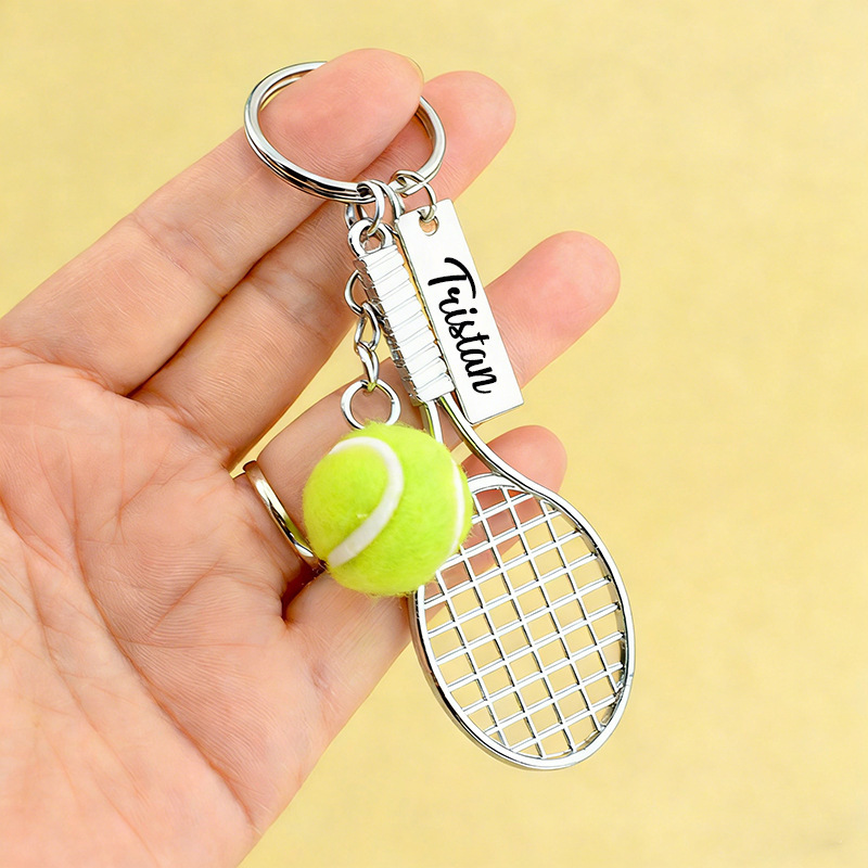 Etsy Customized Tennis Keychain Mini Sports Equipment Sports Souvenir Pendant School Prizes Creative Gifts