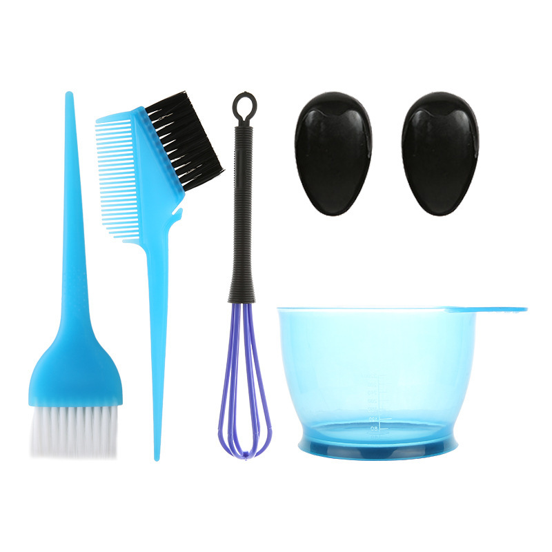 Factory Direct Sales Hair Dyeing Brush, Baking Oil Comb, Salon Hair Salon Oil Care, Hairdressing Tool, Hair Brush, Five-piece Set of Hair Dyeing Bowl