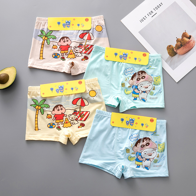 6 Pieces] Boys' Underwear, Kidsren's Boxer Soft Modal Boxer Briefs, Winter and Autumn Style, Medium-Sized Kidsren's Boxer Shorts for Boys