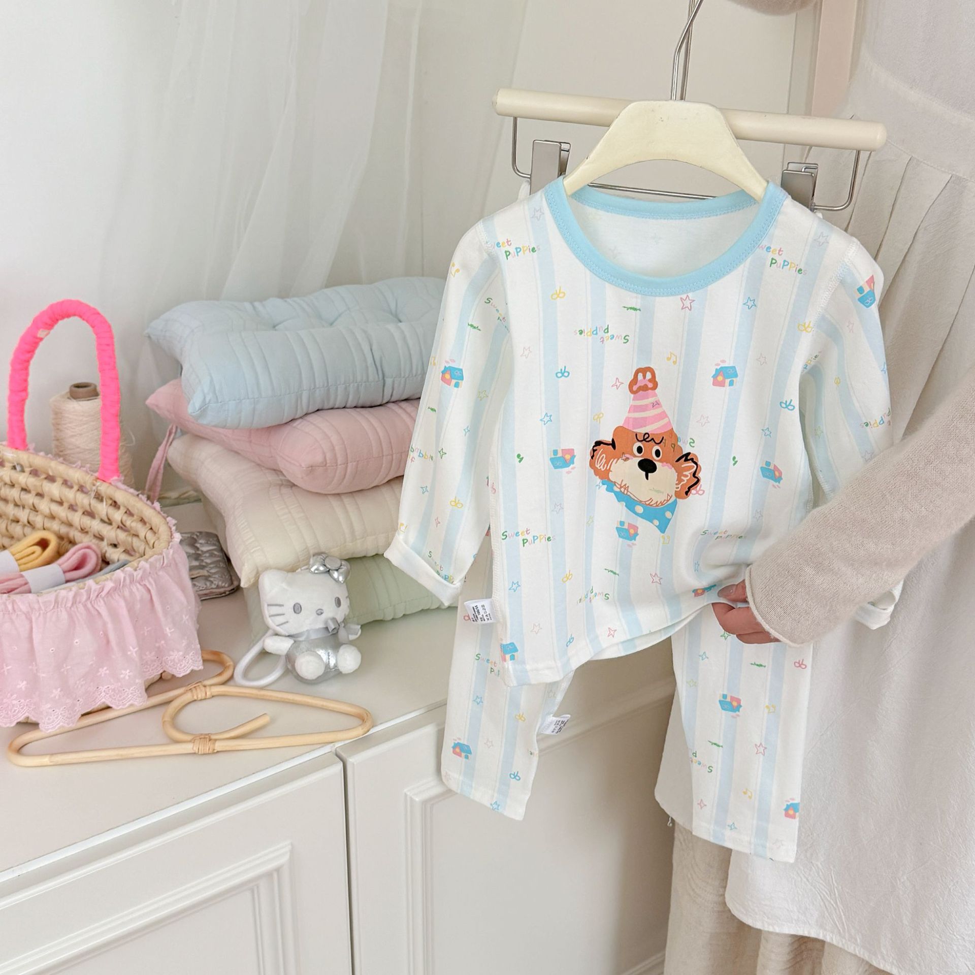 [personalizada] traje de pijamas para niños dibujos animados ropa de hogar de mangas largas traje de otoño y invierno para hombres