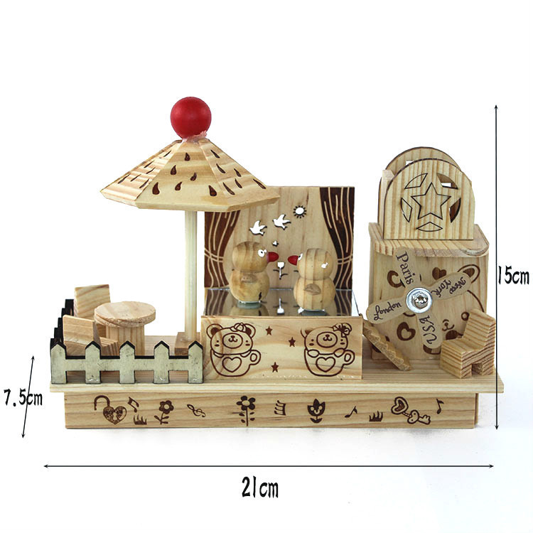 Music box woodiness originality dance windmill woodiness Arts and Crafts Home Furnishing Decoration children Toys woodiness Music box