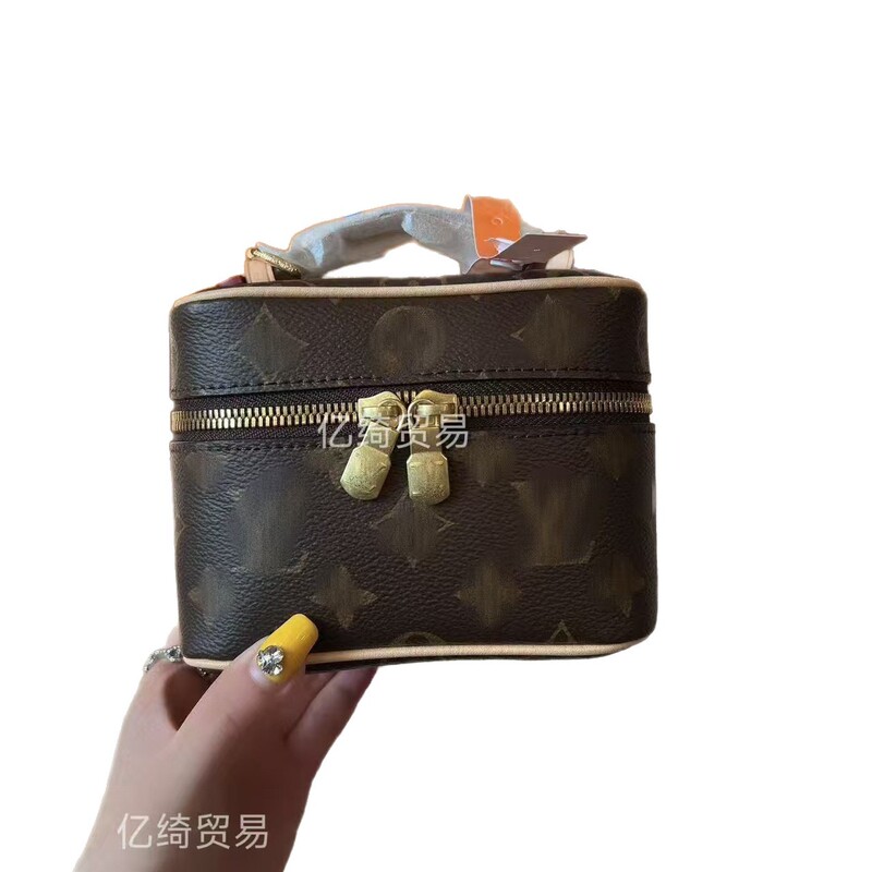 外贸跨境货老花化妆包小号礼盒包装洗漱箱盒子包真皮手提斜挎女包|undefined