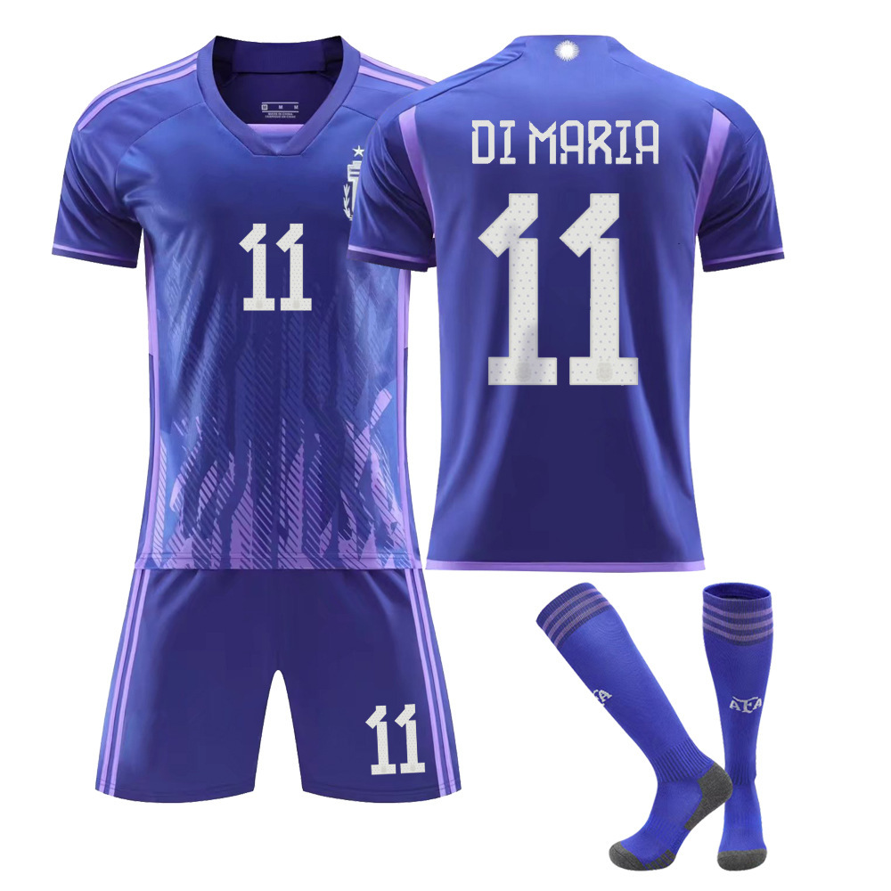 Verano Argentina fútbol uniforme niños traje de los hombres al aire libre correr deportes de secado rápido Massey Jersey mujeres adultas al por mayor