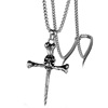 Necklace hip-hop style, retro pendant stainless steel, accessory