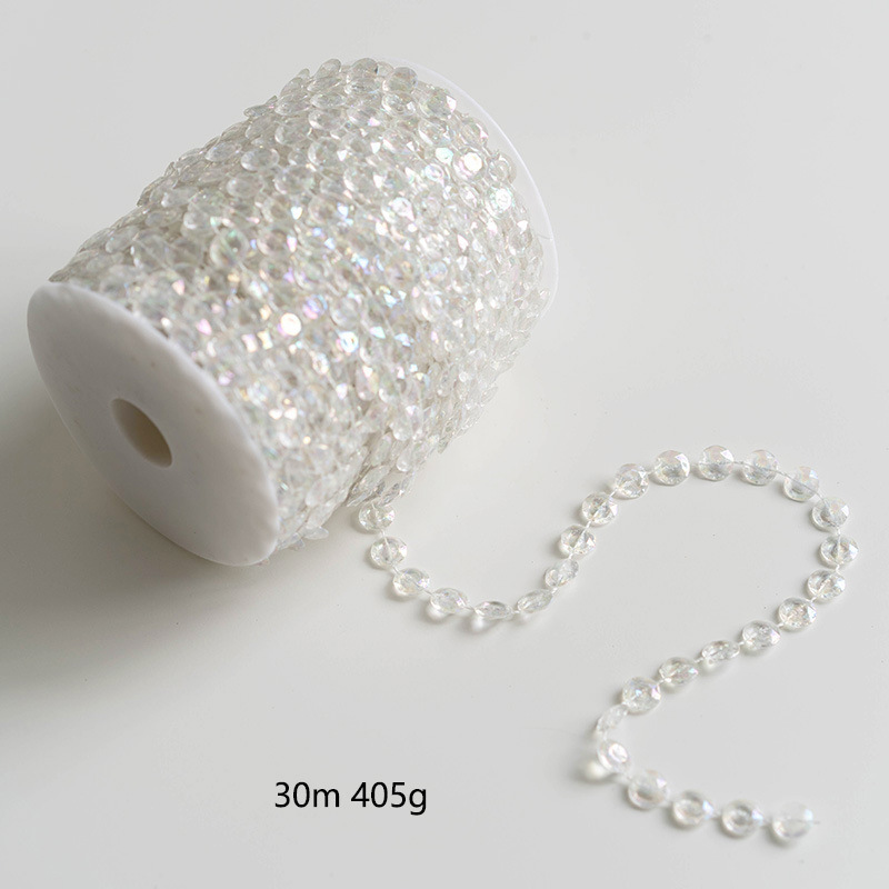 Ins北欧水晶クリスマスツリー装飾ビーズ氷凌水滴雪花ペンダントクリスマス透明雪氷装飾