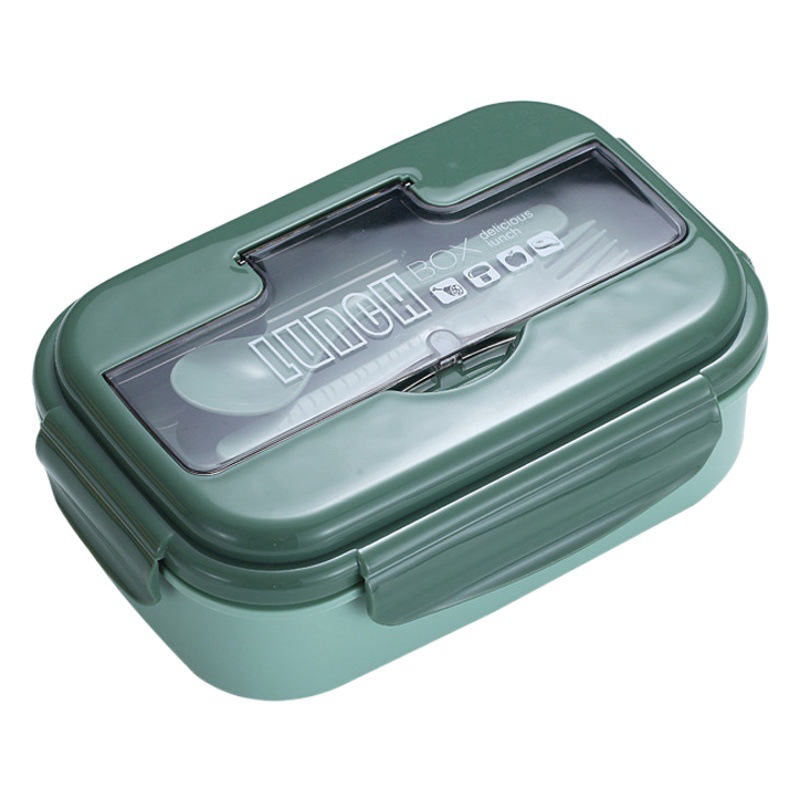 Lonchera Compartimentos Hermética — Apta Microondas con Cubiertos