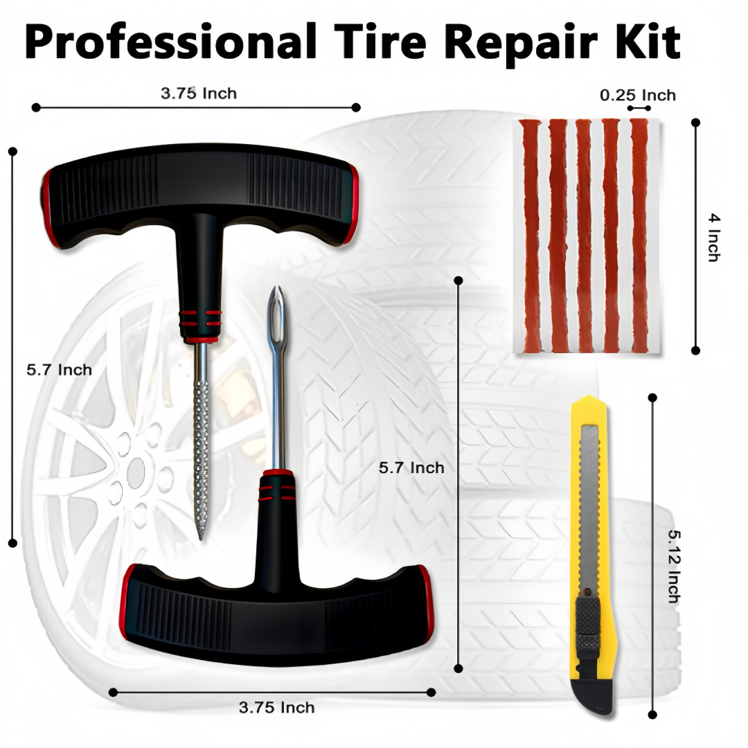 Cross-Border Best-Selling New Tire Repair Tool Set, Quick Repair of Vacuum Tire Punctures, Puncture Strip Tire Repair