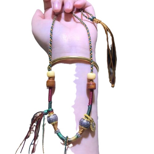 Wholesale Tibetan heavy industry hand-woven necklace rope beeswax and jade thangka universal pendant rope women's and men's jewelry rope