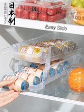 日本进口饮料收纳盒冰箱置物架神器可乐乳酸菌滚动整理储物盒抽屉