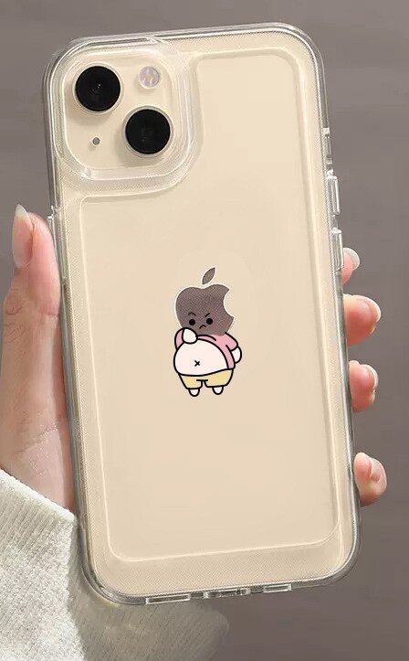 Apple 17promax 携帯電話ケース、新しい iphone16 ハイエンド 16pro 透明ジェスチャースティックマンに適しています。|undefined