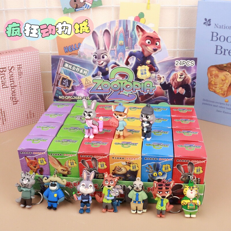 Popular Zootopia 2 Doll Blind Box Pendant Rabbit Police Officer Boy Girl Gift Toy Nick Judy
