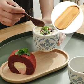实木竹木长方形托盘竹制创意披萨茶盘日式家用蛋糕面包