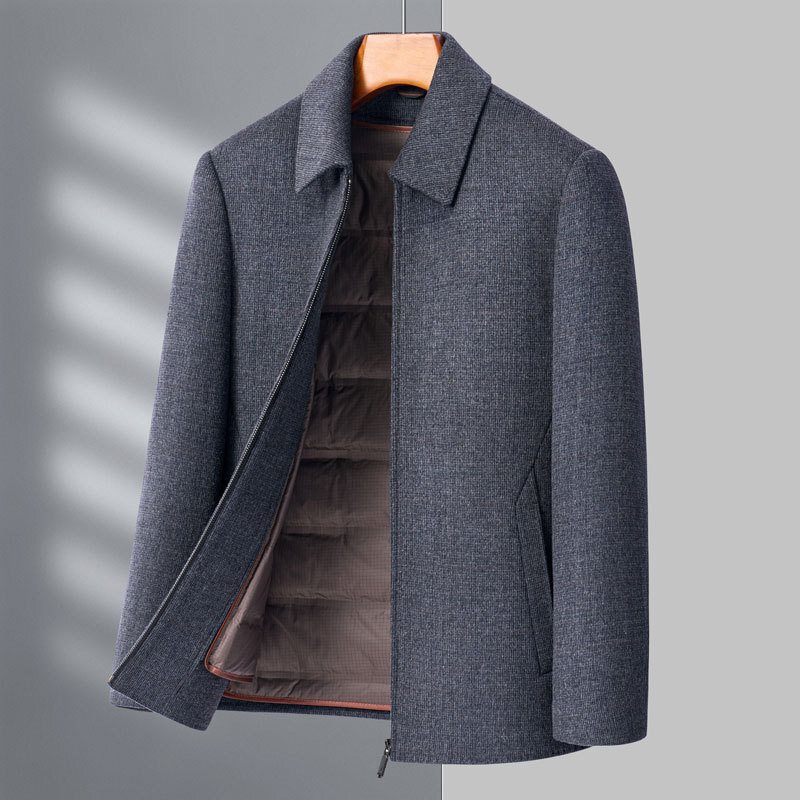 New Wool Jacket Down Liner White Duck Down Take-off Winter New high quality Wool Wool Men's Coat