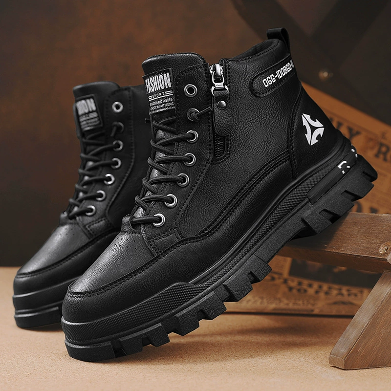 Ботинки Martens, платформа с противоскольжением, демисезонная обувь в английском стиле для повседневной носки, белая кожаная обувь