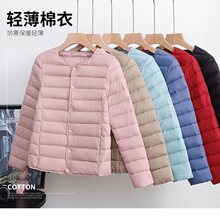 轻薄棉服女春夏内穿贴身小棉袄内胆可圆领可领