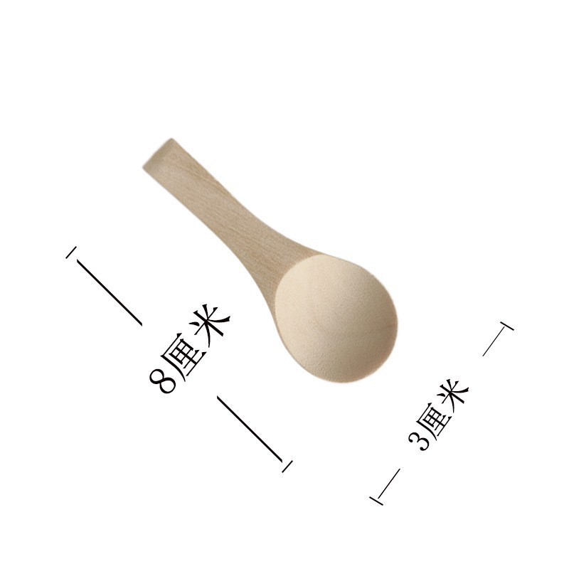 나무숟가락(도색하지 않음), 8*3cm