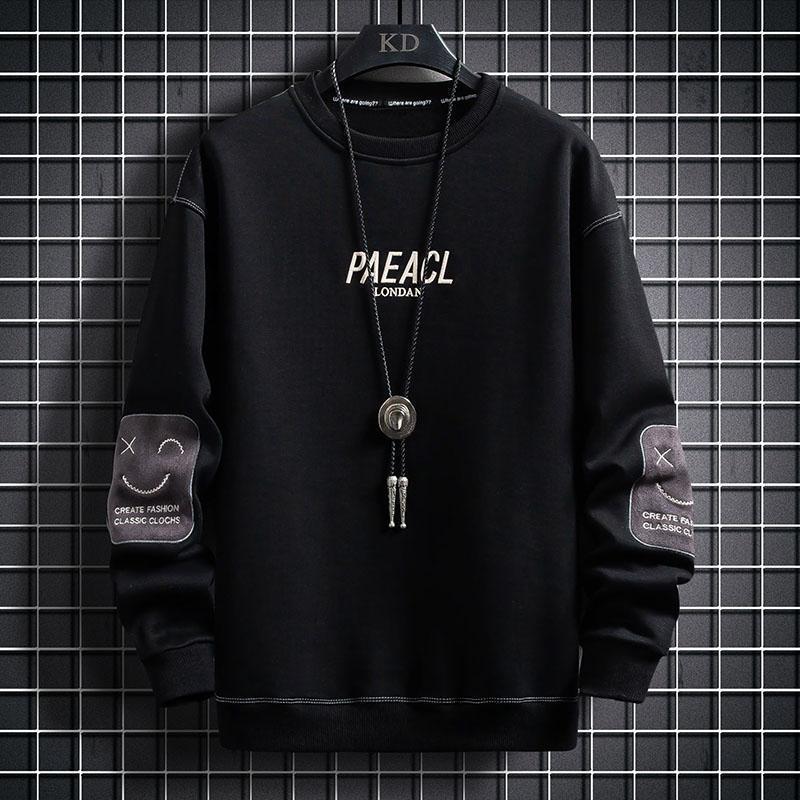 Herrenbekleidung Frühlings- und Herbstbekleidung für Herren für die Mittelstufe, Teenager, langärmlige Sweatshirts mit Rundhalsausschnitt, trendige Oberteile und Jacken_voghion.com