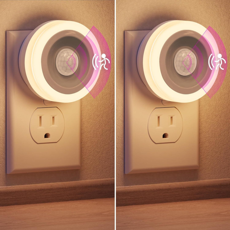Cross-Border Energy-Saving Led Motion Sensor Night Light Plug-In Wall Lamp with Automatic Switch and Motion Activation Night Light