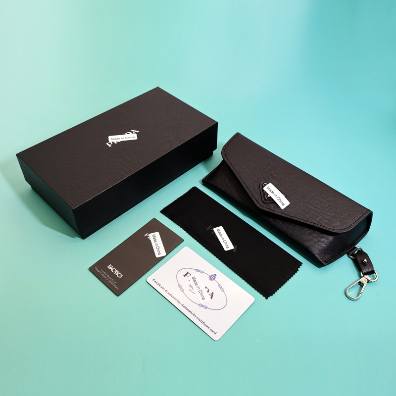 Inventario al por mayor nueva caja de gafas de alta calidad, caja de gafas de sol de alta gama, caja de gafas de sol, caja de paquete completa