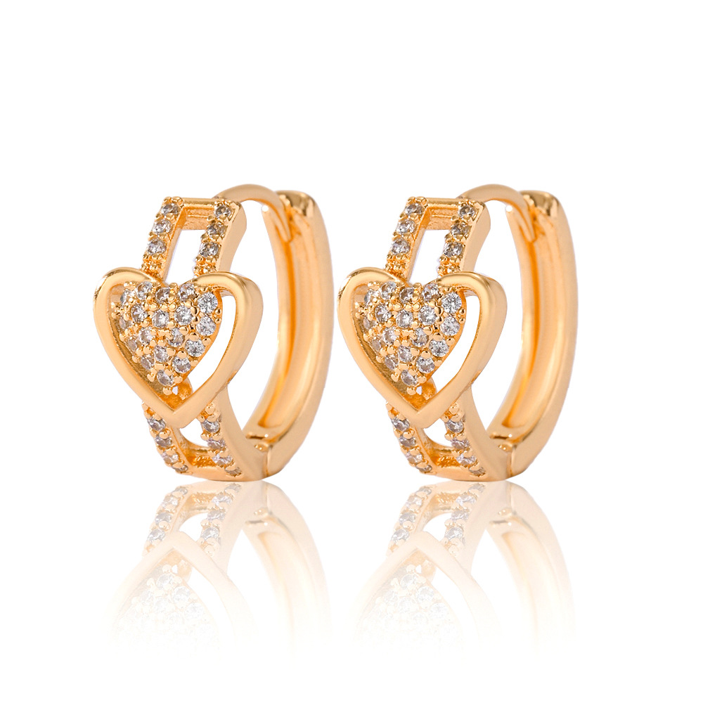 8g Weight Copper Ear Needle Material Zircon Inlay Material Earrings Classification 1 Pair Quantity Daily Occasion Copper Material Heart Shape, Crown, Rhombus Pattern Women's Gender Inlay Design Casual, Simple Style Style 1 Pair Casual Simple Style Heart Shape Crown Rhombus Inlay Copper Zircon Earrings 15