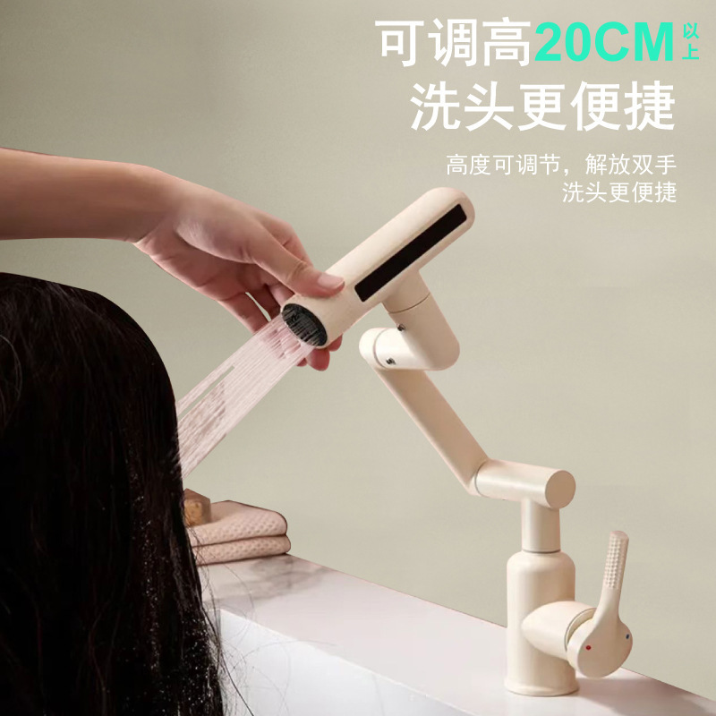 Gato afortunado de acero inoxidable brazo robótico grifo de cocina para el hogar fregadero de extracción multifuncional de cocina grifo de lavabo