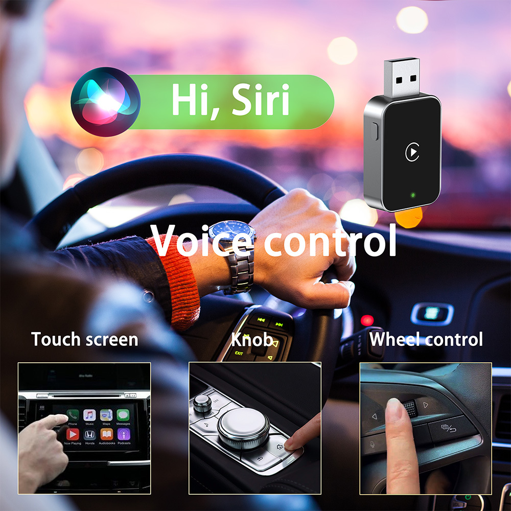 Cross-Border New Carplay Box Android Auto Two-In-One Car Wired to Wireless Adapter