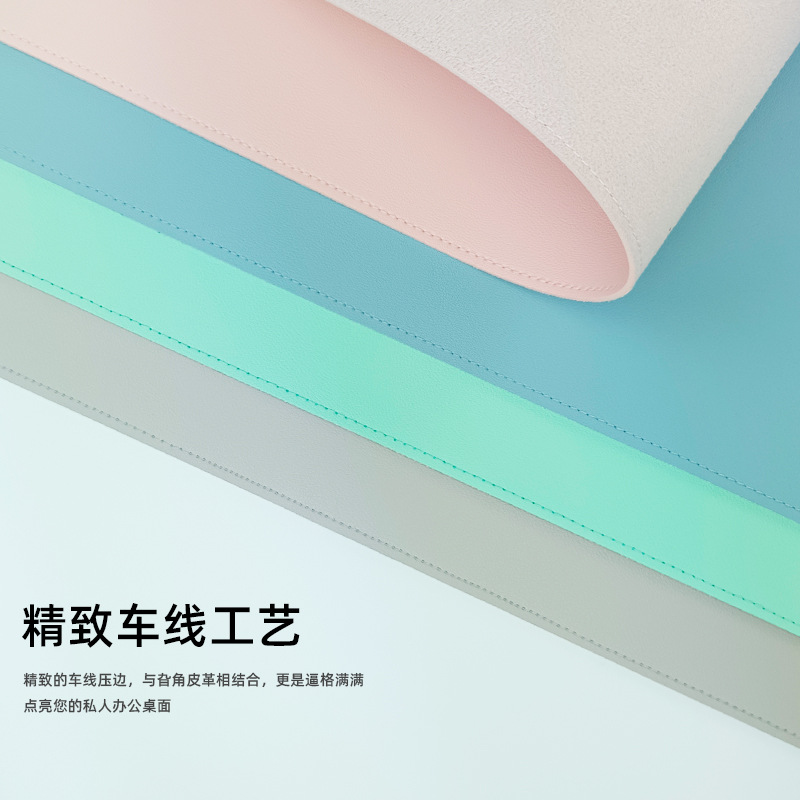 Alfombrilla de ratón de cuero de doble cara almohadilla de escritura de computadora de escritorio de la Oficina Creativa de gran tamaño almohadilla de ratón impermeable de cuero de la PU al por mayor