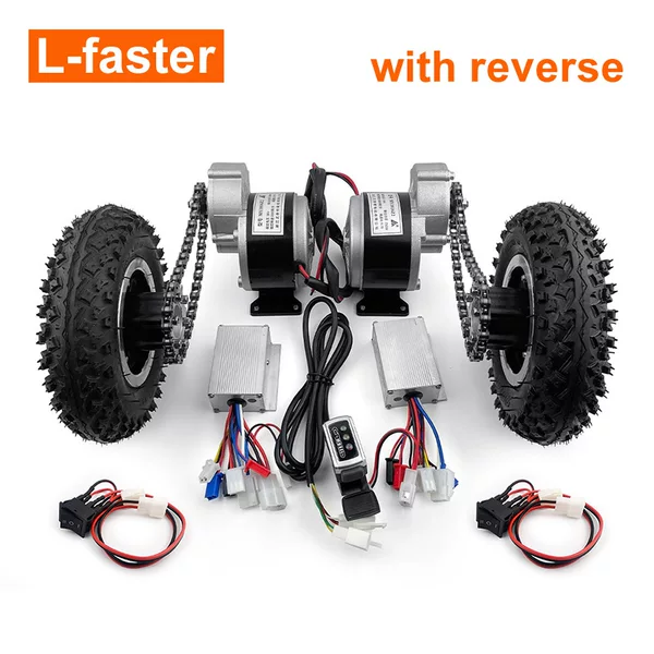 500W dual drive electric cart conversion kit easily with 200kg 8 inch wheel electric trolley