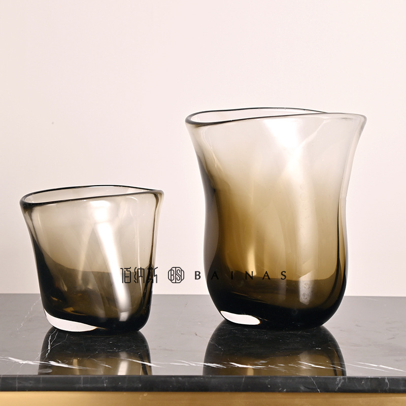 Modern minimalistic creative transparent glass realistic decorations…
