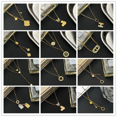 双层小蛮腰吊坠新款简约轻奢项链女小众设计感ins潮锁骨链气质