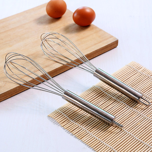 Stainless steel manual egg beater handheld kitchen egg mixer household 6-line dough mixer baking tool