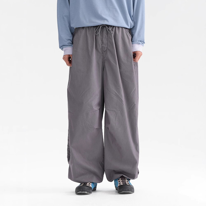 American-Style Wrinkle-Resistant Ultra-Loose Air Pants for Men and Women, Lightweight Outdoor Sports Parachute Pants, Casual Cargo Pants