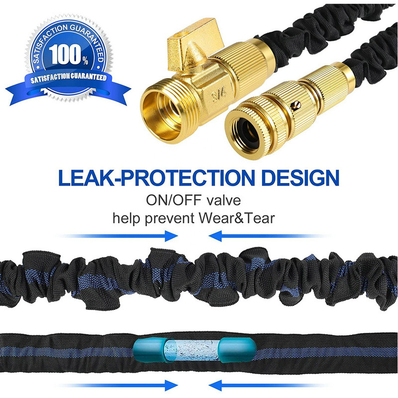 伸缩花园水管跨境品质 产品全检八功能水枪平纹水管三倍伸缩水管