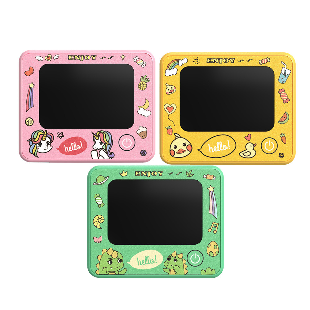 New Small Pendant LCD Writing Board Mini Children Keychain Graffiti Sketchpad Portable Cartoon Writing Board Gift