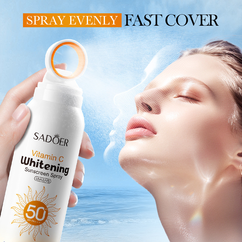 Todo en inglés SADOER Vitamina C Blanqueamiento Refrescante Protector solar Protección de aislamiento Protección UV Comercio exterior transfronterizo