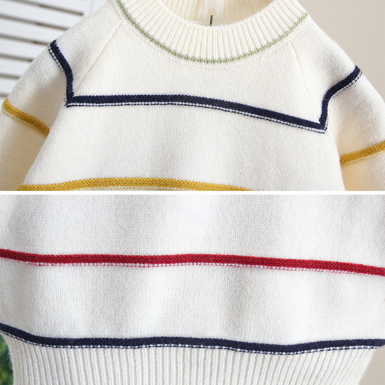 6439 suéter para niños otoño e invierno 2025 nuevo estilo niño invierno estilo occidental camisa de fondo hermosa ropa de invierno gruesa moda