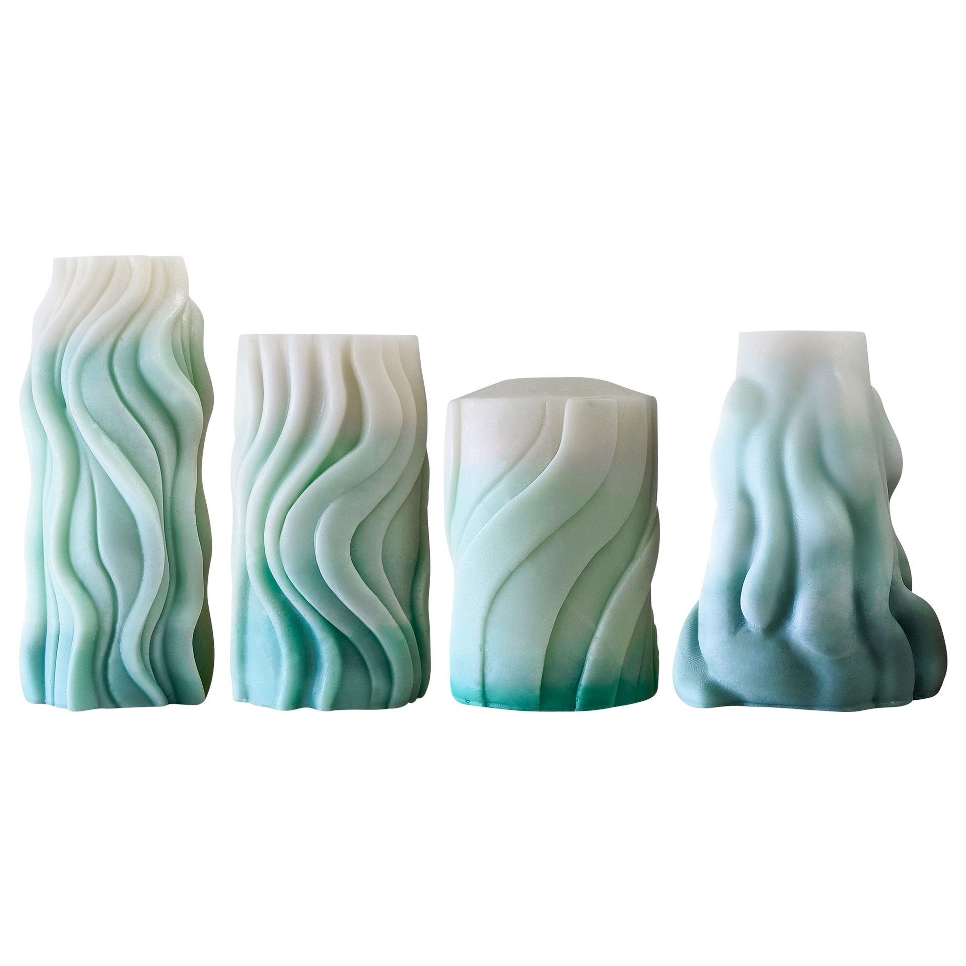 Jiahuimei onda columna aromaterapia vela molde de silicona DIY Cilindro giratorio hecho a mano vela decoración herramienta abrasiva