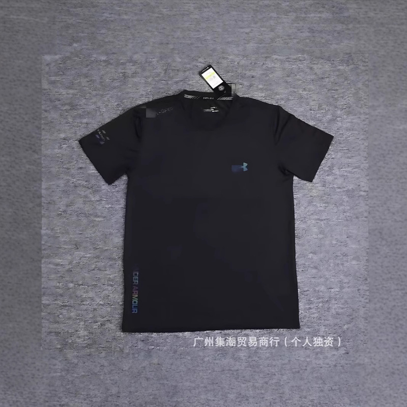 Cross-border Summer Ice Silk Quick-drying T-shirt Short-sleeved Men's Outdoor Sports Moisture-wicking Loose American-style Lightweight Breathable