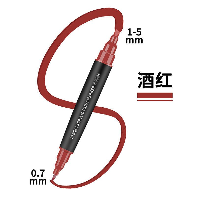 Set de marcadores acrílicos de doble punta personalizados Somic, impermeables, para manualidades DIY en cerámica