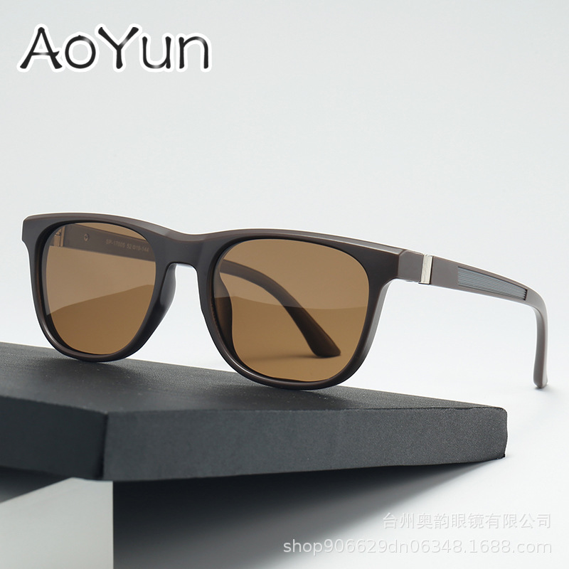 새로운 홍콩 스타일 간단한 복고풍 남성 편광 선글라스 운전 낚시 새총 다리 편광 선글라스 UV 보호