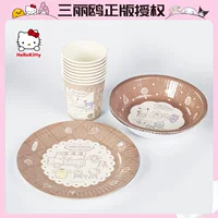 Sanrio Hello Kitty, мультяшная посуда, вечернее платье, оформление, увеличенная плотность