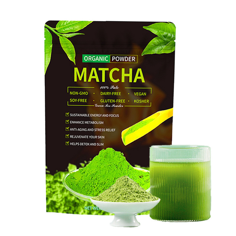 In-Stock Wholesale Matcha Green Tea Powder Matcha Matcha Powder Green Tea Cross-Border Foreign Trade