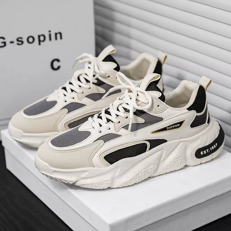 2025 Весна/Лето Новые Дышащие Мужские Спортивные Кроссовки Универсальные Кроссовки для Пап Модные Тренды Повседневные Кроссовки с Увеличением Роста.