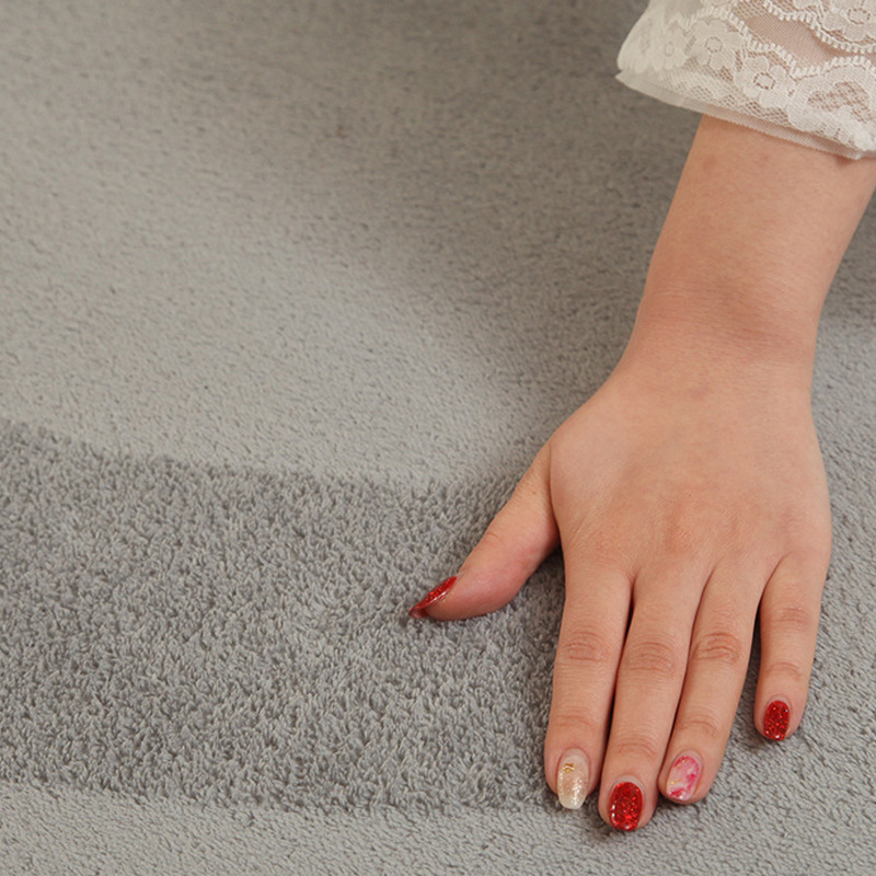 Color sólido coral alfombra de terciopelo simple alfombra de baño rectangular alfombra de baño alfombra antideslizante comercio exterior transfronterizo