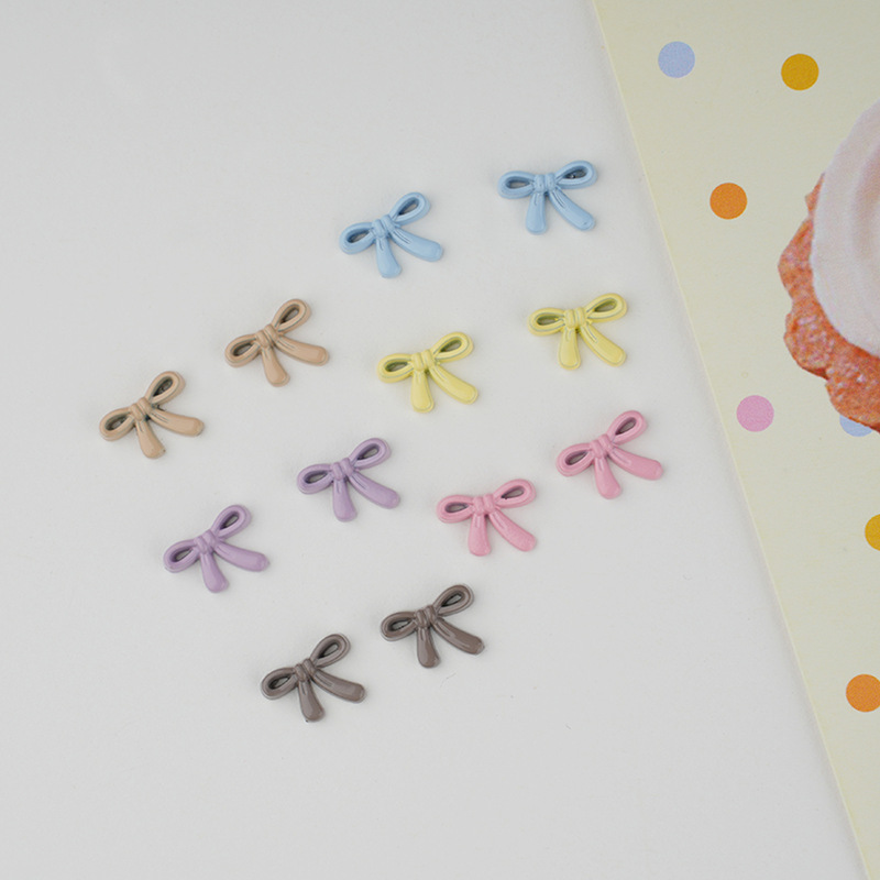 New Internet famous color alloy small bow hairpin accessories mini patch nail decoration wholesale accessories